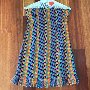 Revolve Multi-Coloree Strapless Dress Size Small